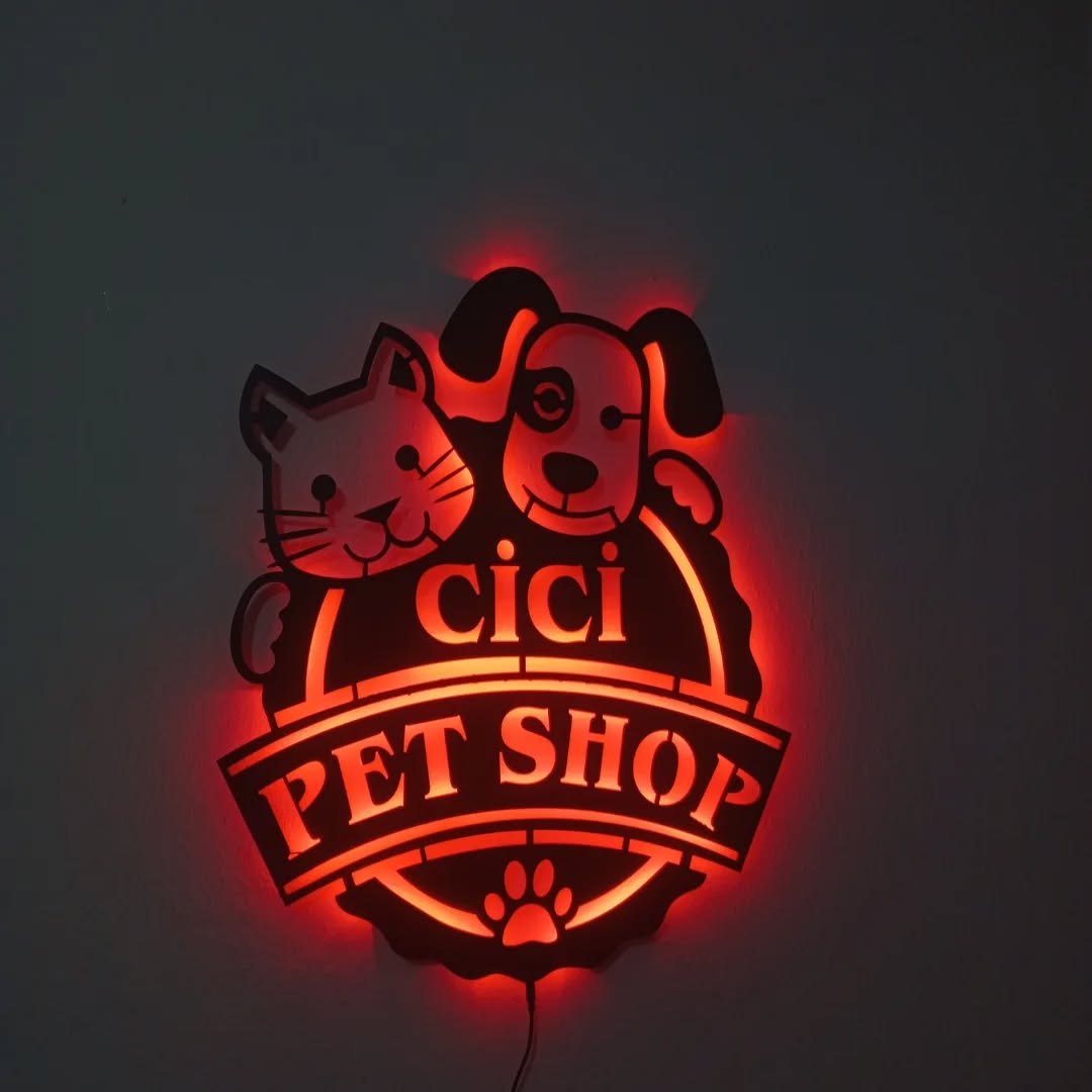 Veteriner Kliniği LED Tabelaları - CİCİ PET SHOP