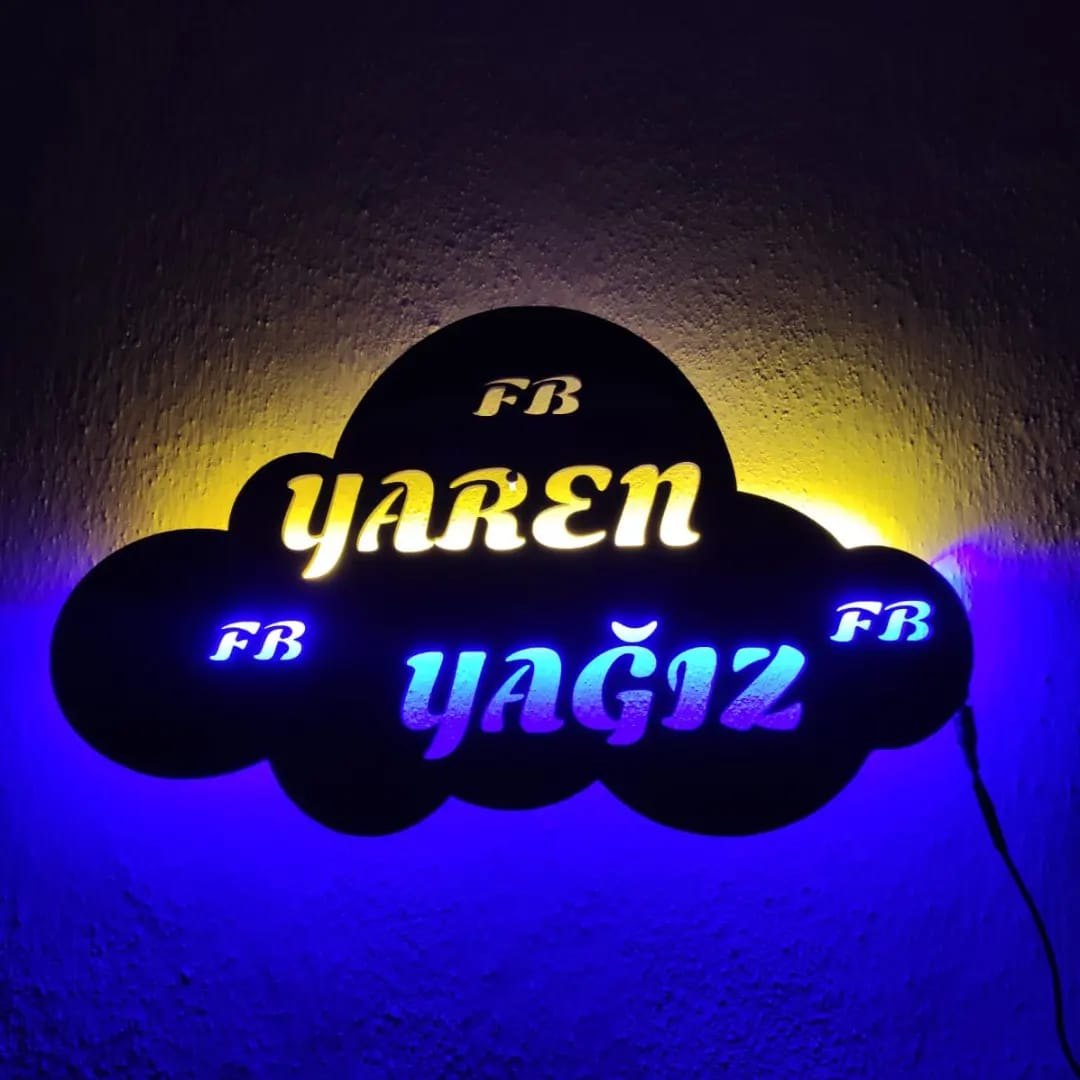 Kişiye Özel LED Tabela - YAREN & YAĞIZ